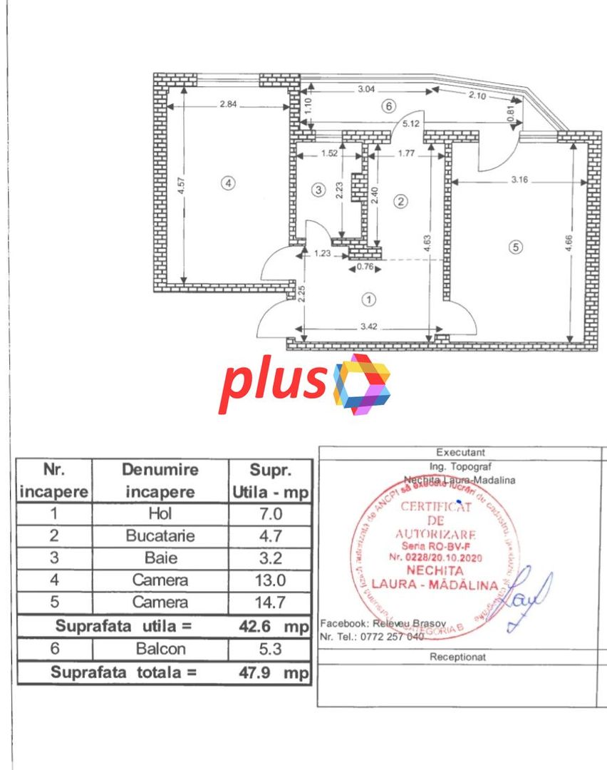 Apartament cu doua camere, zona Astra 48 mp - Poză 18