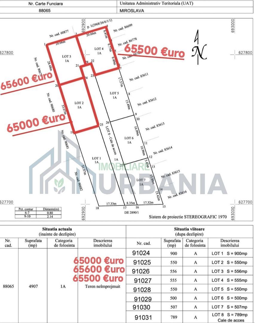 Teren intravilan în Valea Adâncă – 3 loturi, strada Văii - Poză 1