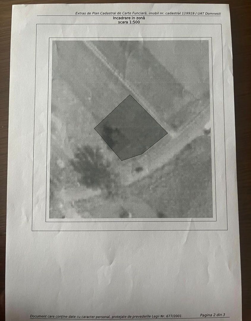 Teren intravilan 801mp | Țegheș, Comuna Domnești | Zonă în dezvoltare - Poză 2