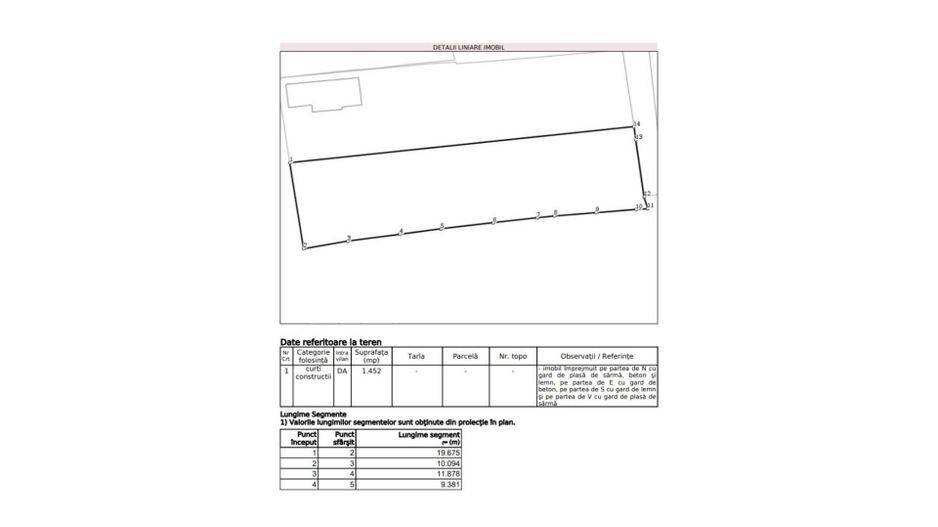 Teren Someseni – 1452mp, autorizabil S+P+4E+Er – zona Traian Vuia - Poză 2
