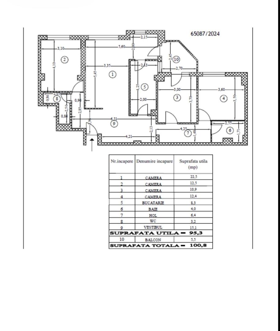 APARTAMENT 4 CAMERE | MIHALACHE | BLOC 84' - Schiță 20