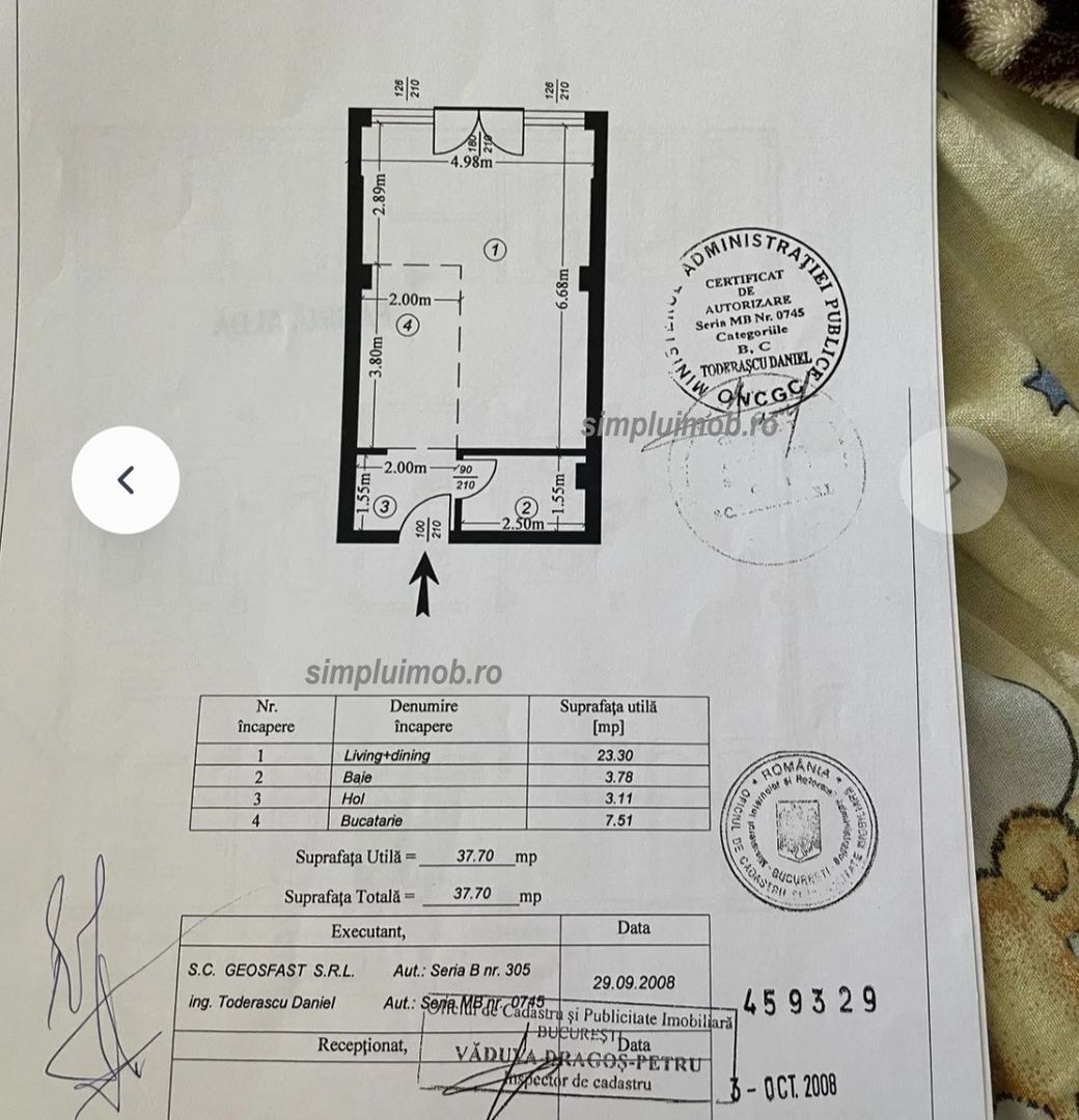 Studio 38mp | Loc de parcare subteran inclus  | Drumul Taberei | - Schiță 11