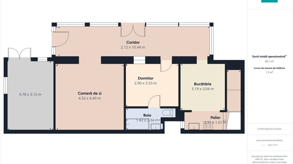 Apartament 3 camere  la curte  - Odobescu - Poză 38