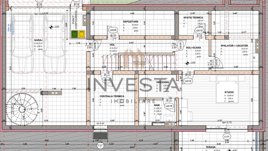Vila de lux cu arhitectură superbă, cu panorama spre Cluj! - Schiță 4