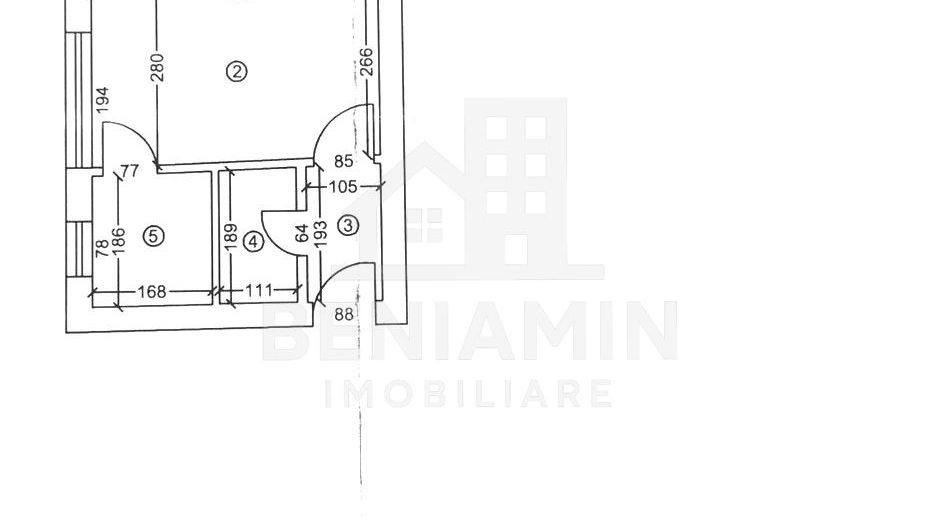 Apartament 2 camere Parter Valea Rosie 28mp -teava de gaze - Schiță 2