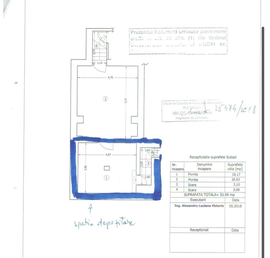 Spatiu comercial 39,22 mp + 18,17 mp pivnita + curte 18 mp - sos. Viilor - Poză 16