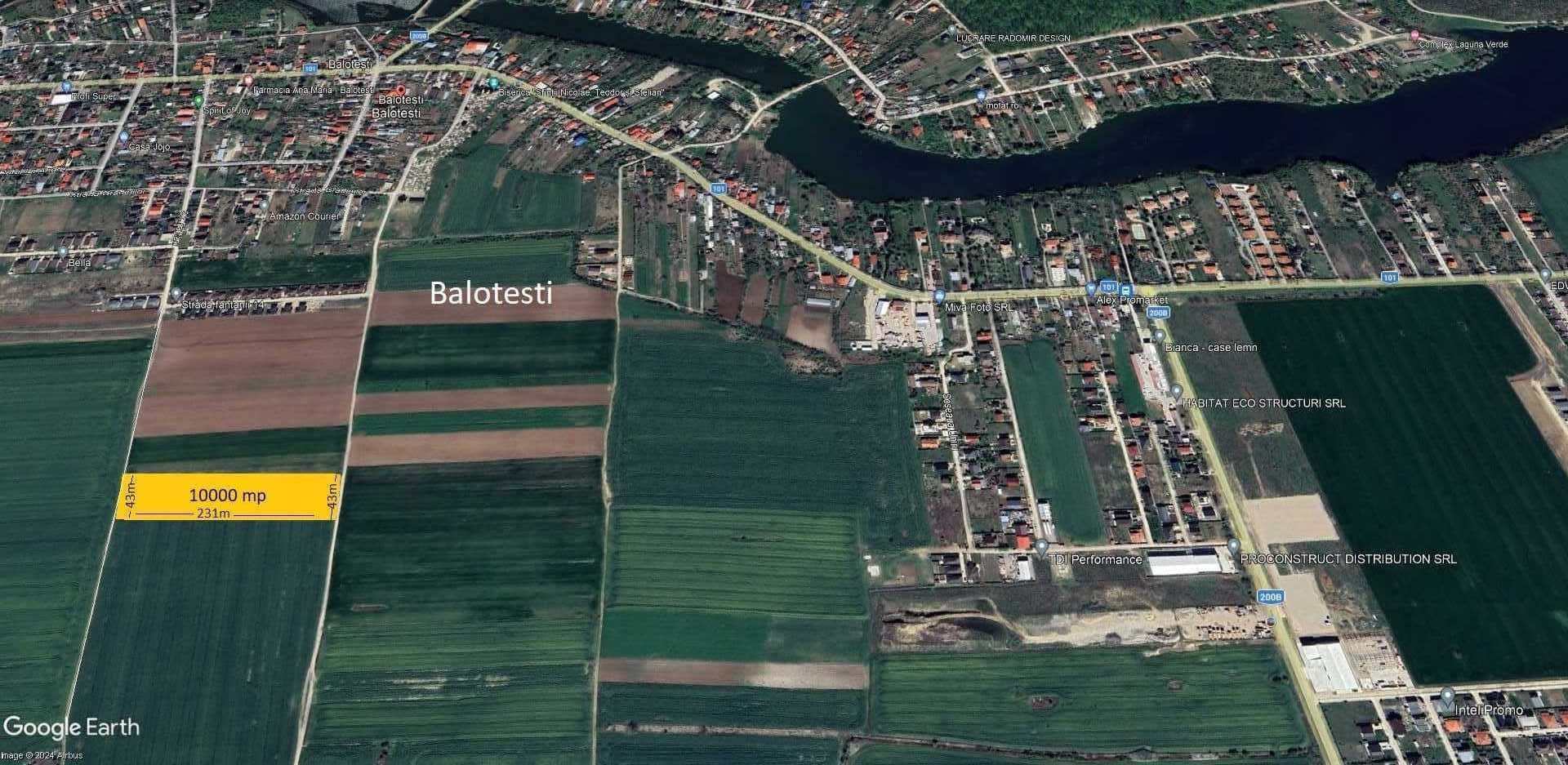 Teren 10.000m2 intravilan Balotesti langa Cartierul LUNA - Poză 2