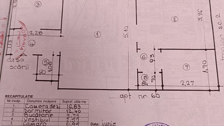 apartament cu doua camere semidecomandat în Țiglina 2 - Poză 10