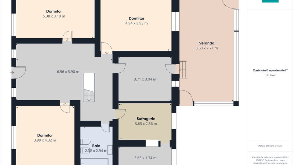 Casă retrasă Pișchia – 4 camere, teren 920 mp - Poză 10