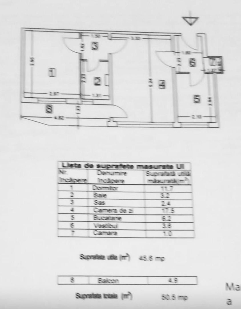 APARTAMENT 2 CAMERE ‖ COMPLET RENOVAT ‖ ETAJ INTERMEDIAR ‖ - Schiță 10