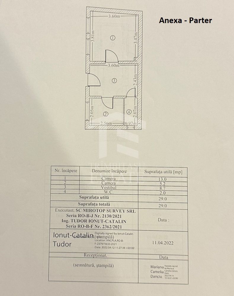 VATRA LUMINOASA -Agricultori | Cladire 1900mp din 2001 | Teren 1030mp - Schiță 12
