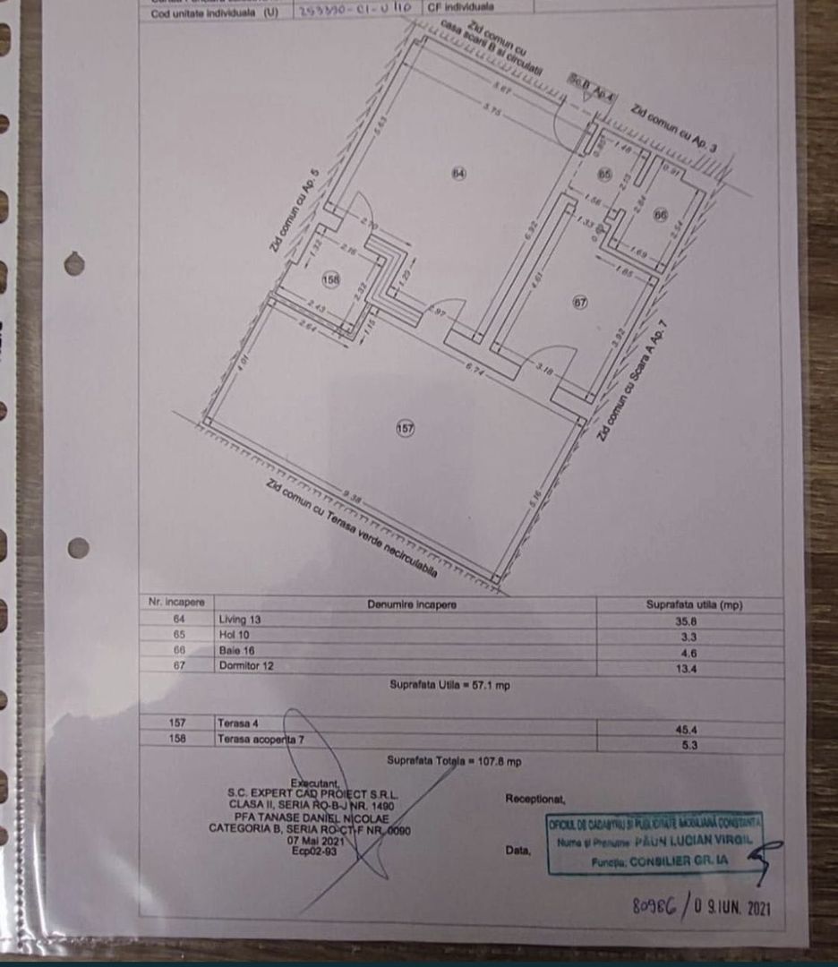 Ap 2 camere Tomis Park cu terasa 108 utili schimb - Poză 1