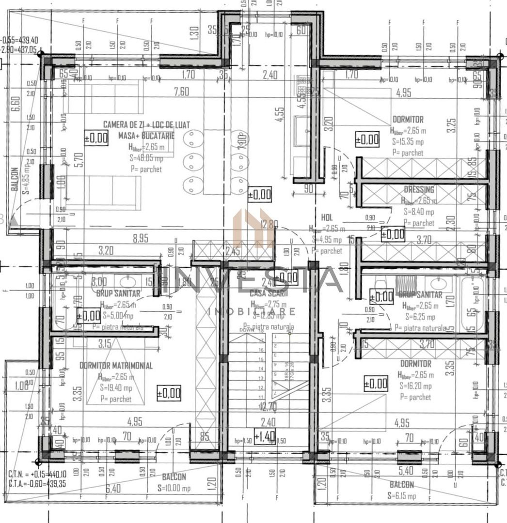 Apartament 4 camere,  121 mp,  in imobil tip vila! - Schiță 2