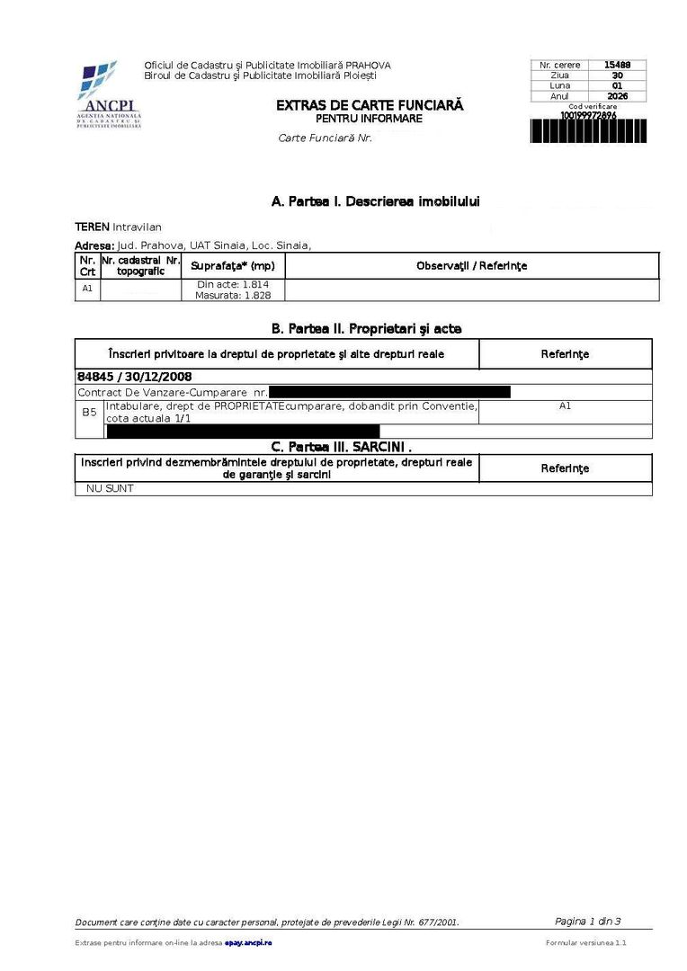 Oportunitate de Investiție: Teren 1.814 mp | Calea Codrului, Sinaia - Schiță 13