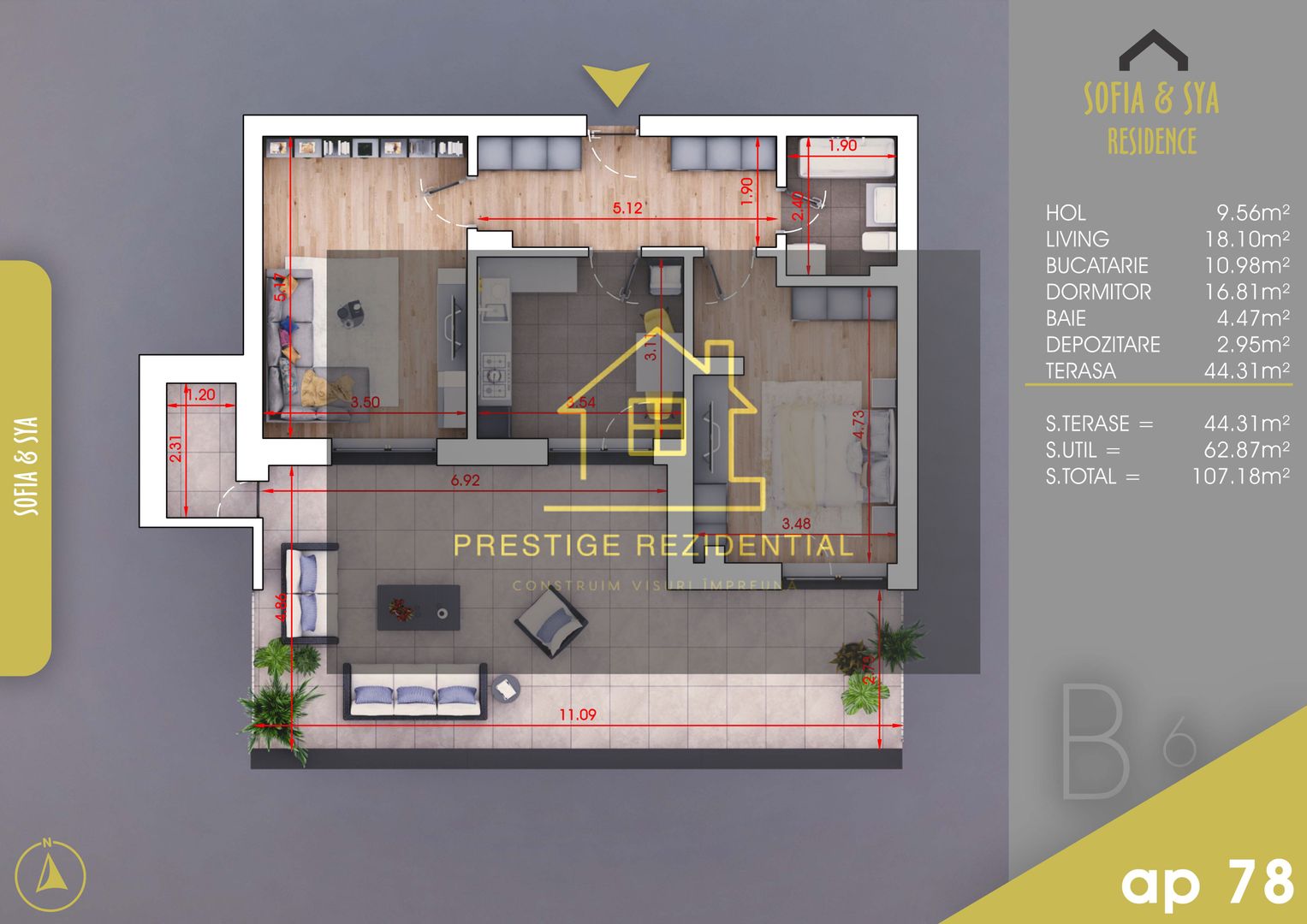 Apartament 2 camere SUPERB cu TERASA,Finalizat,Pallady-Metrou - Poză 1