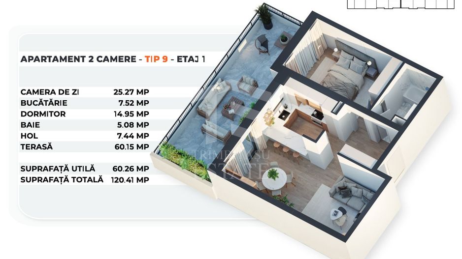 ALEXANDRIEI 152 | APARTAMENT CU TERASA 60 MP | 2 CAMERE - Schiță 24