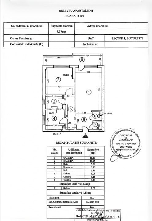 Apartament 2 camere Domenii | Imobil 1977 - Poză 1
