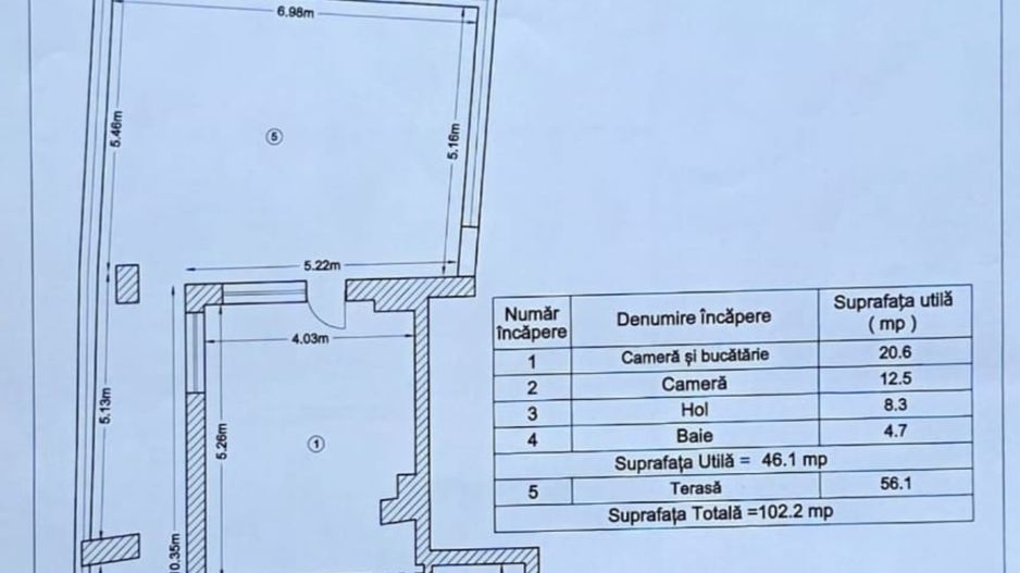 FERDINAND - Veris Residence | 2 camere + terasa 56mp bloc 2022 - Schiță 26