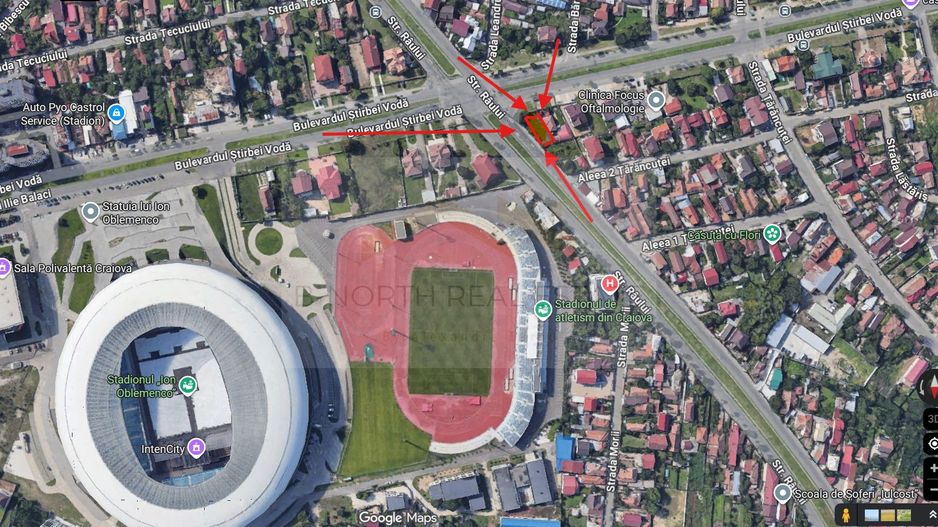 Teren 500 mp , colț stradal, vizibilitate maximă, lângă stadion – Craiova - Poză 3