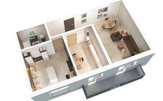 Apartament 56.15 mp utili 2 camere etaj 1 bucatarie inchisa Dna Stanca - Poză 6