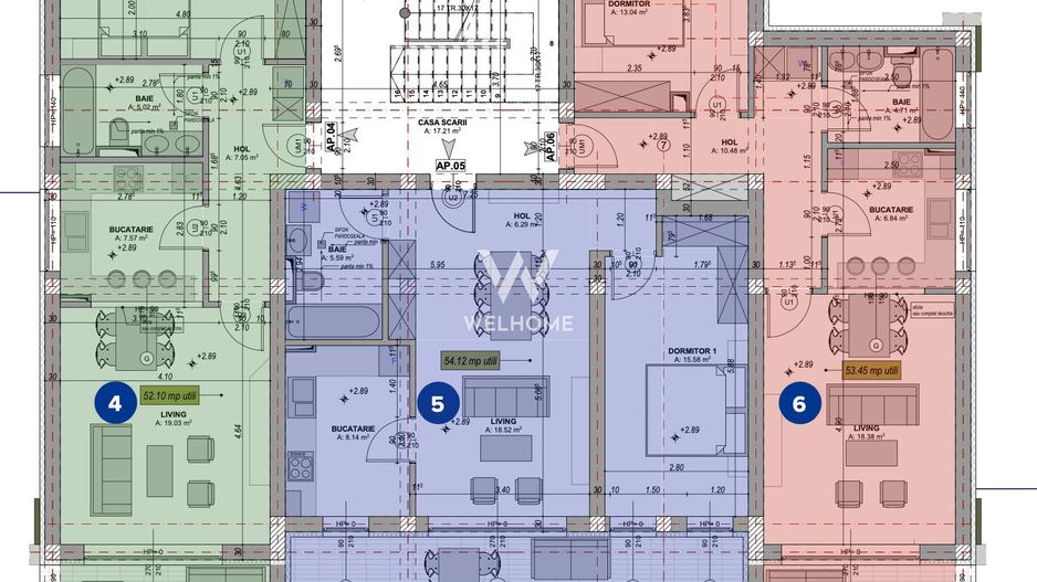 Apartament 2 camere LA CHEIE , 52 mp, Zona de VEST, Sibiu - Schiță 8