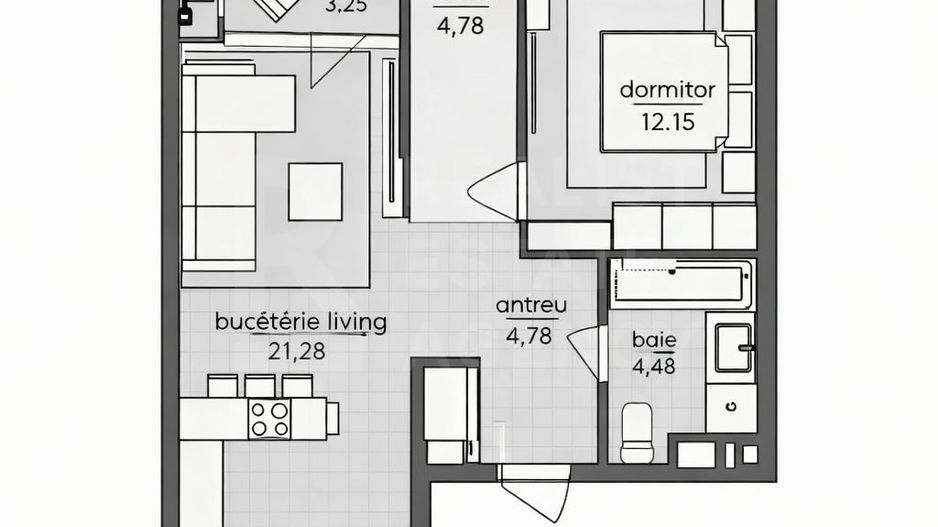 Vânzare, apartament, 1 cameră, bulevardul Dacia, Botanica - Poză 6