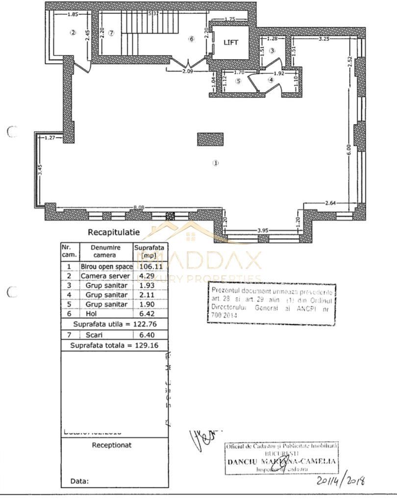 Spatiu birouri LUX*** Calea FLOREASCA//129 mp - Schiță 14