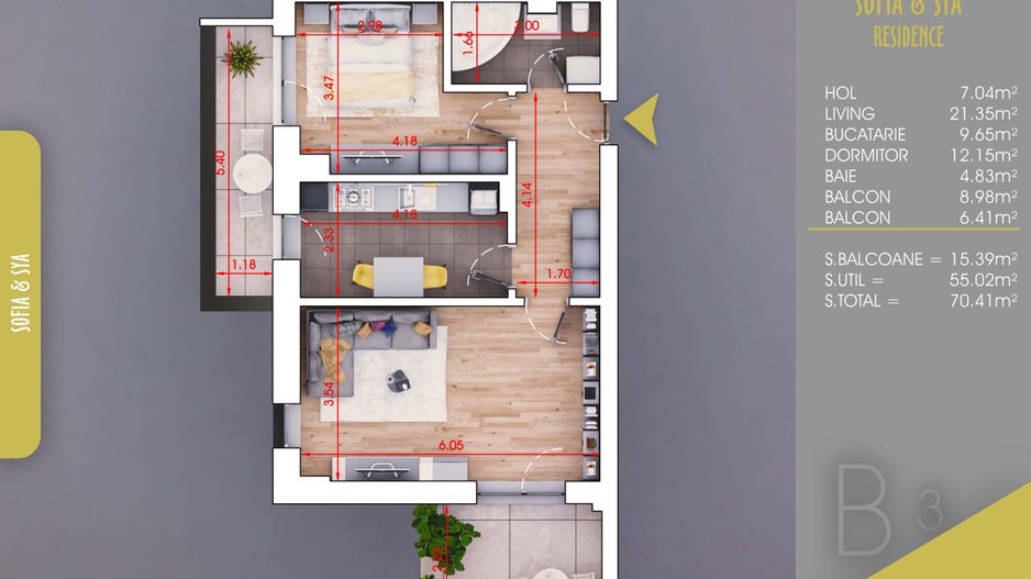 Apartament 2 camere Pallady, Sector 3,Finalizat, Metrou N Teclu 10 min - Poză 5