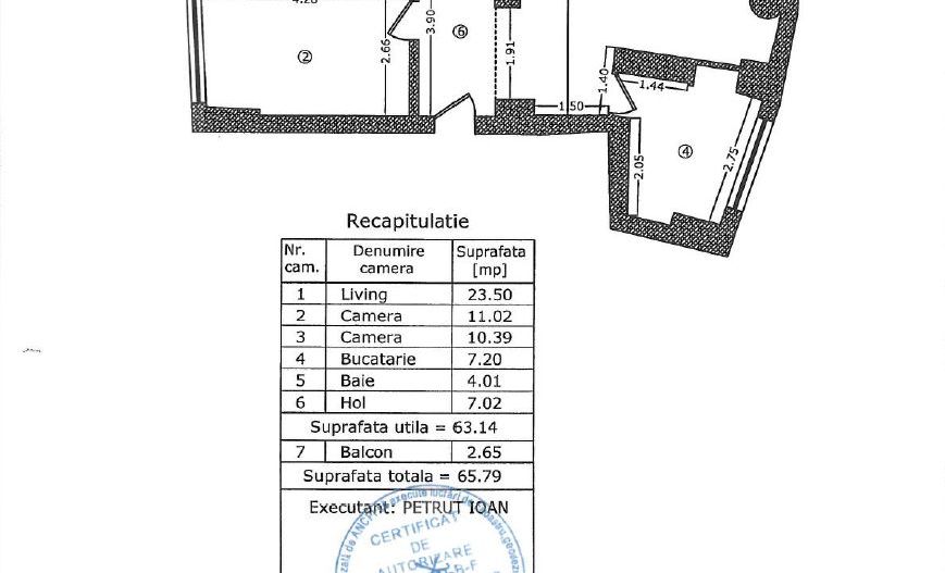 Apartament 3 camere Unirii | Bd. Regina Maria - Schiță 5