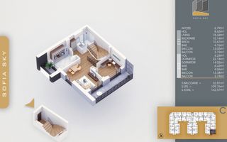 4 camere duplex - panoramic 700 metrii Metrou Nicolae Teclu Pallady Titan - Schiță 11