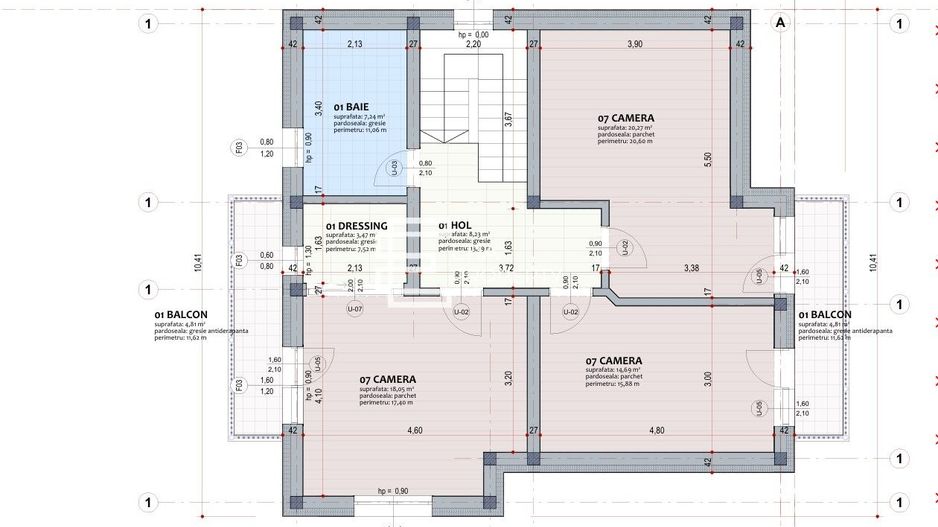 Casă individuală cu 5 camere, 148 mp utili, teren 450 mp – Cristian, Sibiu - Schiță 10