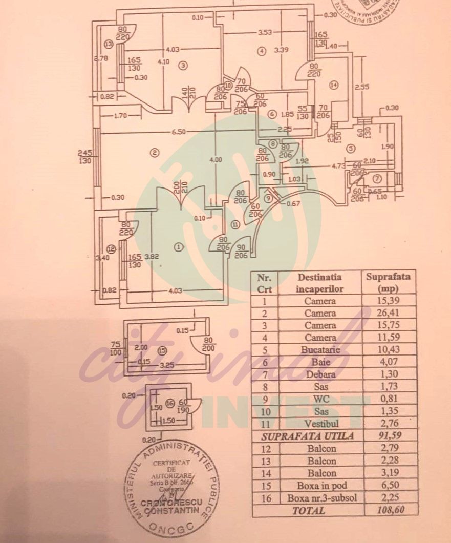 4 camere spatioase Calea Mosilor -Centrala Proprie - Schiță 12