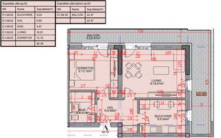 Apartament 2 camere Spatios Direct Dezvoltator avans 15% - Schiță 7
