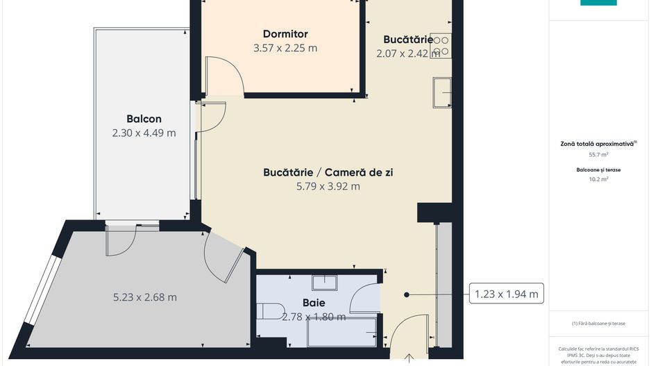 Apartament 3 camere - ARED-Kaufland - Poză 14