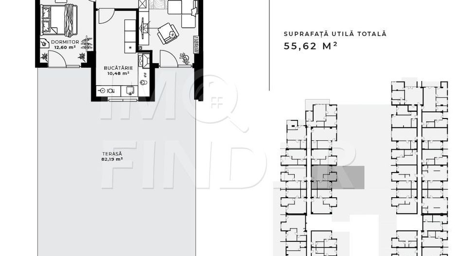Vanzare apartament 2 camere, terasa,  zona bazei sportive Gheorgheni - Poză 2