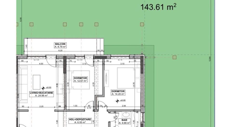 AP. 3 CAMERE - GRADINA 150 MP,  PARCARE INCLUSA IN PRET, COMISION 0% - Schiță 13