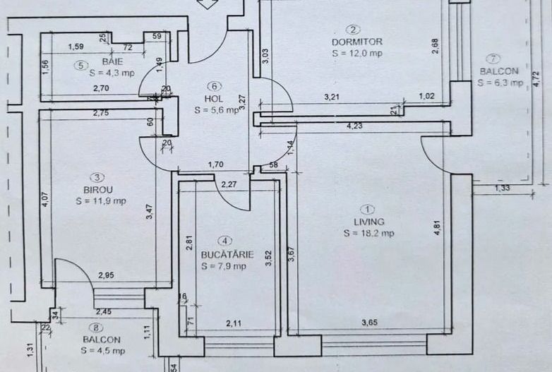 Apartament cu 3 camere situat la etajul 3 zona rezidentiala Rasnov - Poză 7