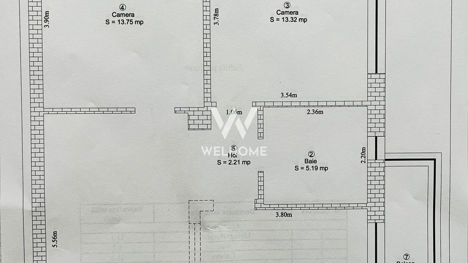 Apartament 3 cam 74mp utili, zona buna, Sibiu - Schiță 18