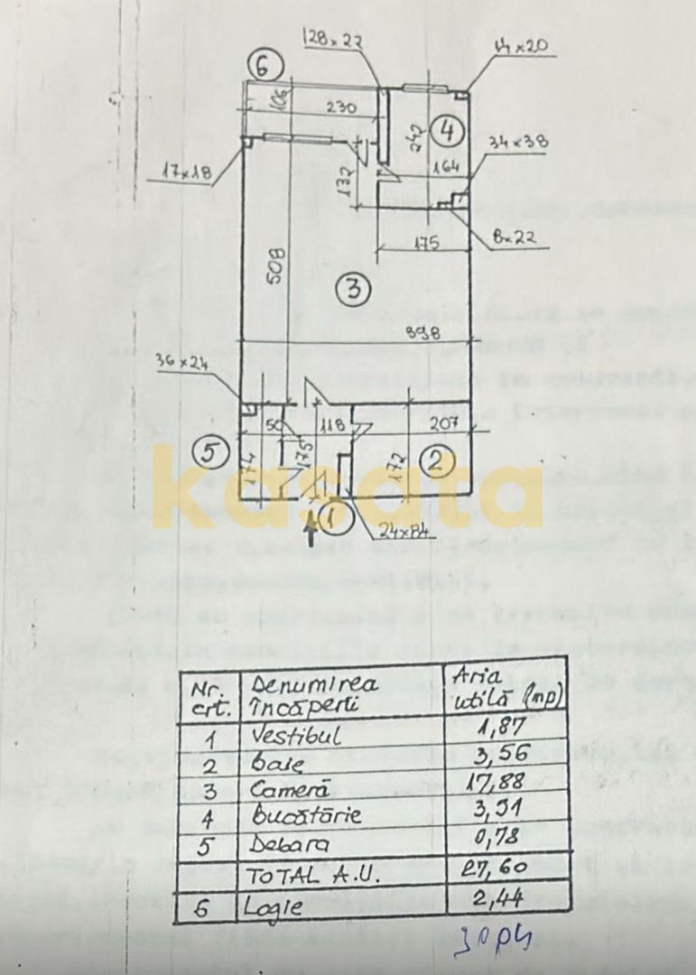 OPORTUNITATE | GARSONIERA | IANCULUI | BLOC 1982 | METROU - Schiță 6