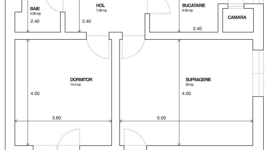 Central, la poalele Dealului Cetatii, apartament cu doua camere, 107000 euro - Poză 13