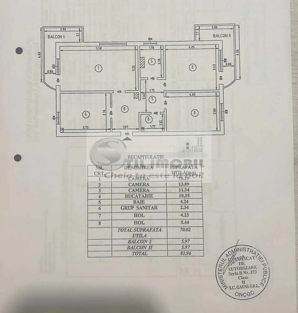 Apartament 3 camere, D, 81.96mp, Păcurari 159000E - Poză 12