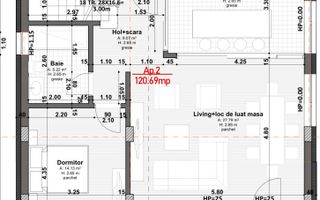 Ap 4 camere  in imobil tip vila, 121.74 mp utili + terasa 28 mp! - Schiță 2