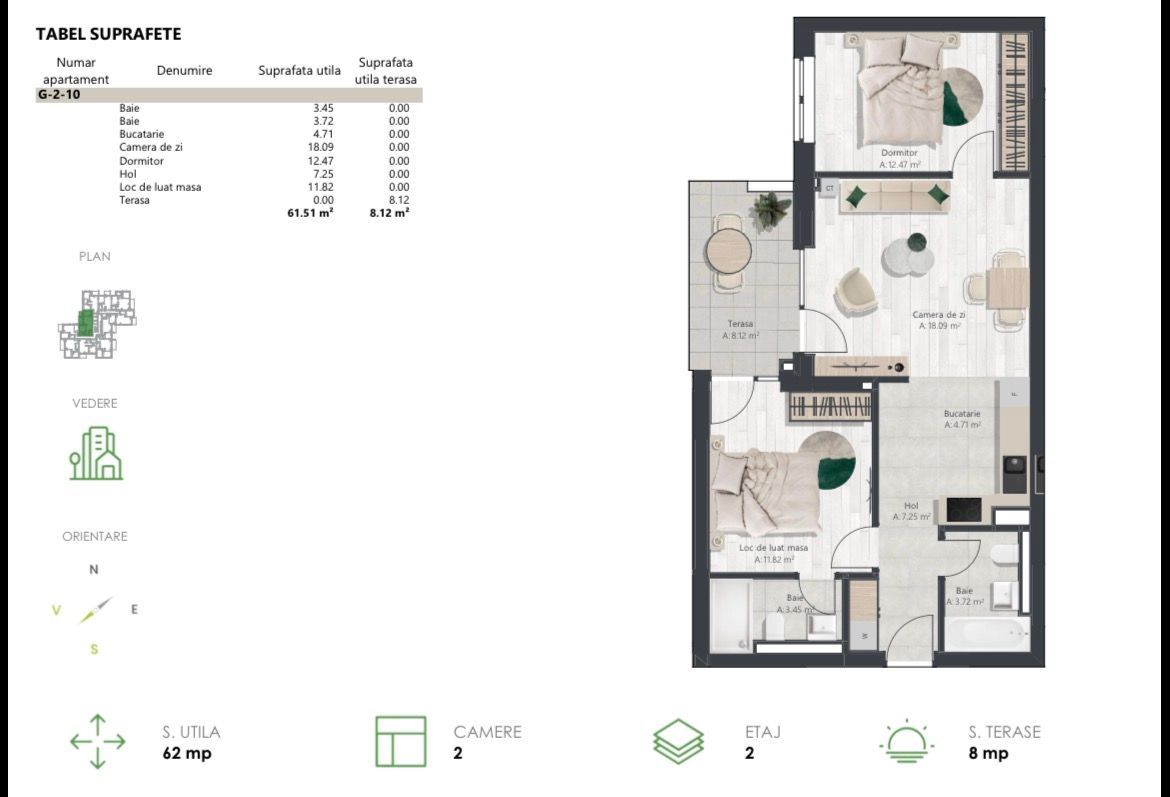 COM 0% Apartament superb cu 3 camere | Denya Forest - Poză 12