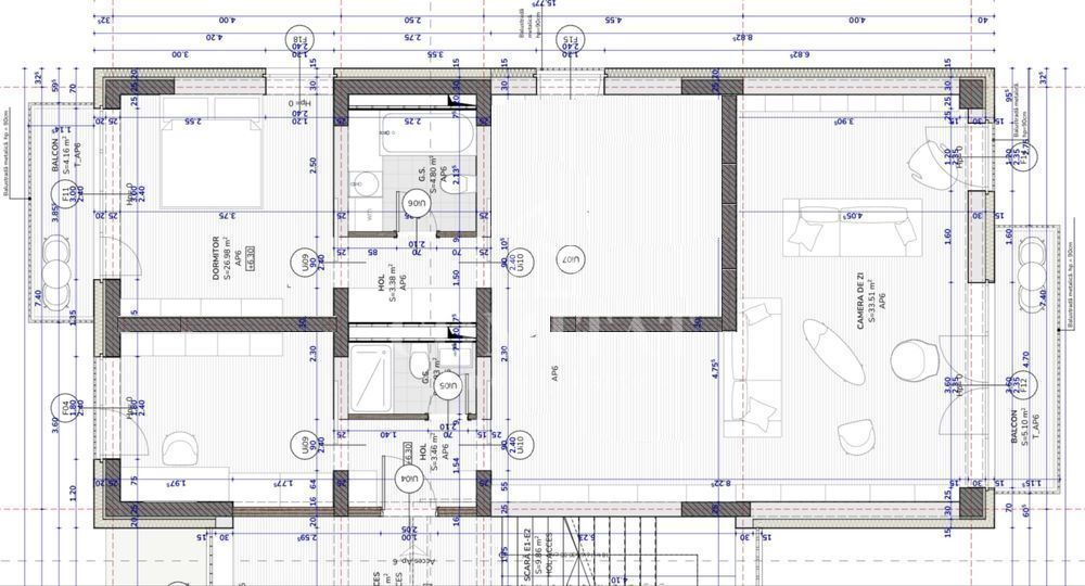 Apartament cu 3 camere | 100 mp | Europa - Schiță 13