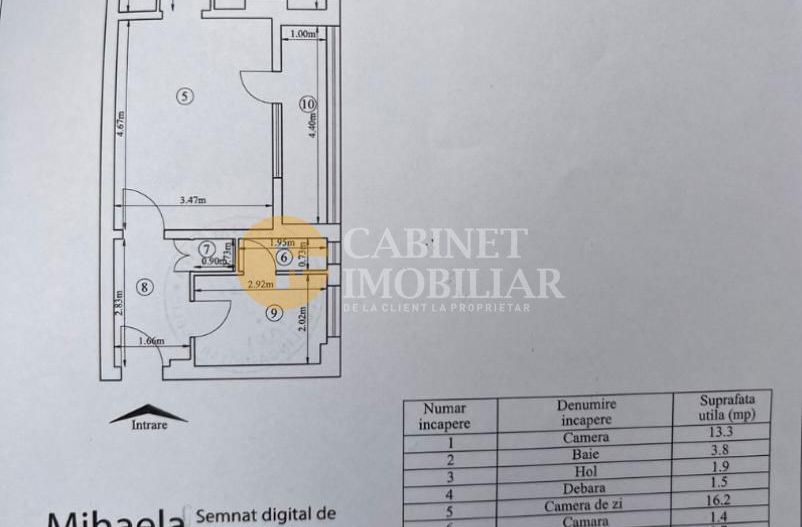 Etaj 2 apartament cu 2 camere 54mp renovat zona Tatarasi-Dispecer - Poză 9