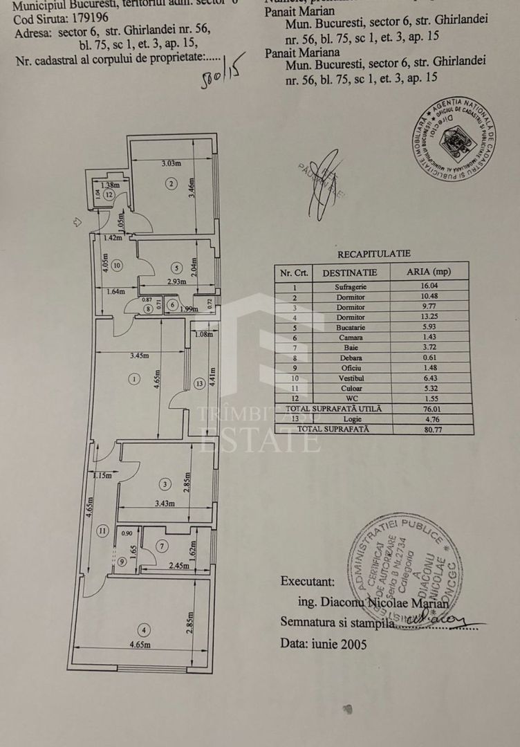 Apartament de 4 camere Militari / Apusului | Etaj 3/4 | Bloc reabilita - Schiță 22