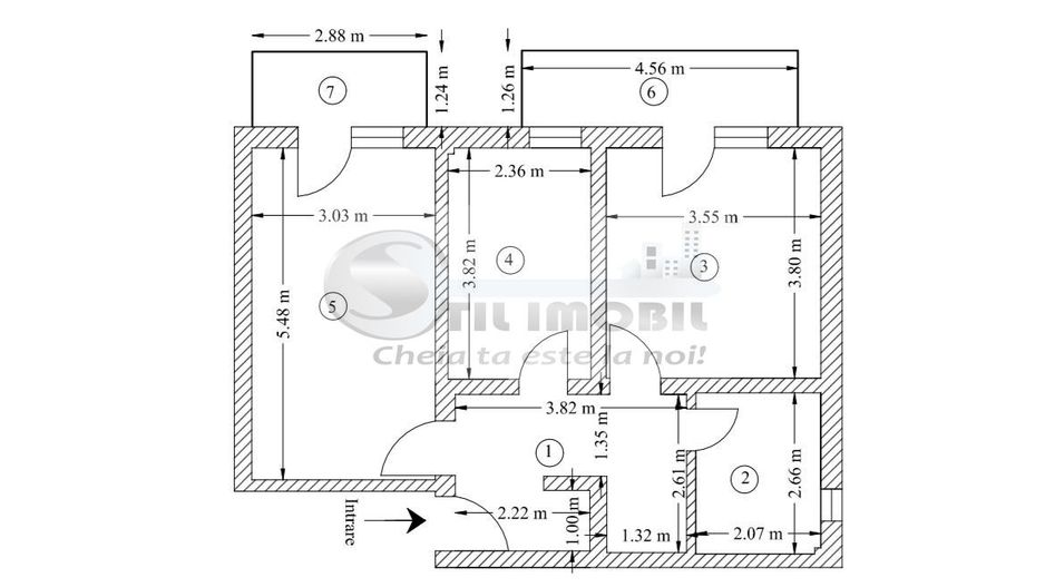 Intabulat2 camere decomandat 63mp Capat C.U.G-Valea Adanca - Poză 8
