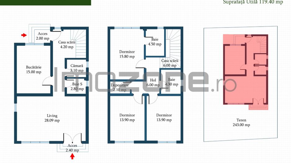 Casa individuala, Prel. Ghencea Maracineni, 4 cam, 134 mp.,  comision 0% - Schiță 30