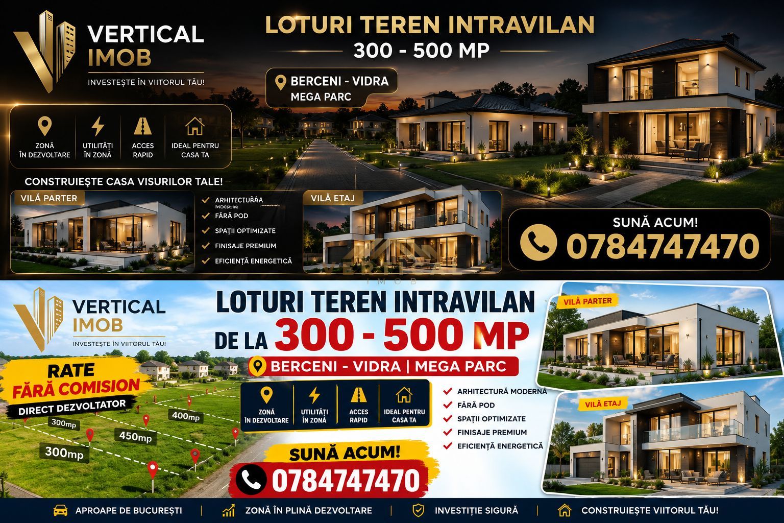 Terenuri de vanzare in sudul capitalei Berceni/Vidra Ilfov-539mp - Poză 1