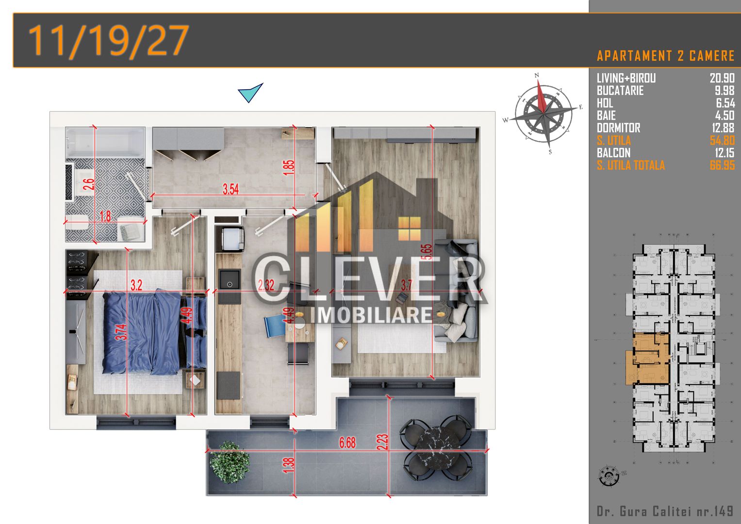 Titan-Theodor Pallady 2 camere decomandate Loc Parcare BONUS - Poză 1